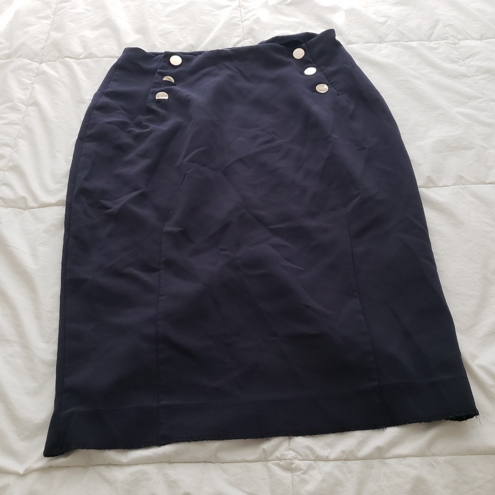 H&M Navy Pencil Skirt